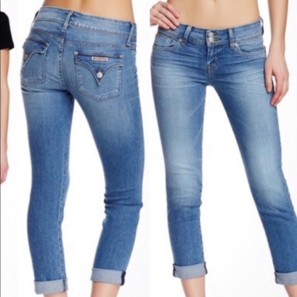 Hudson Ginny Straight Cuffed Crop Jeans